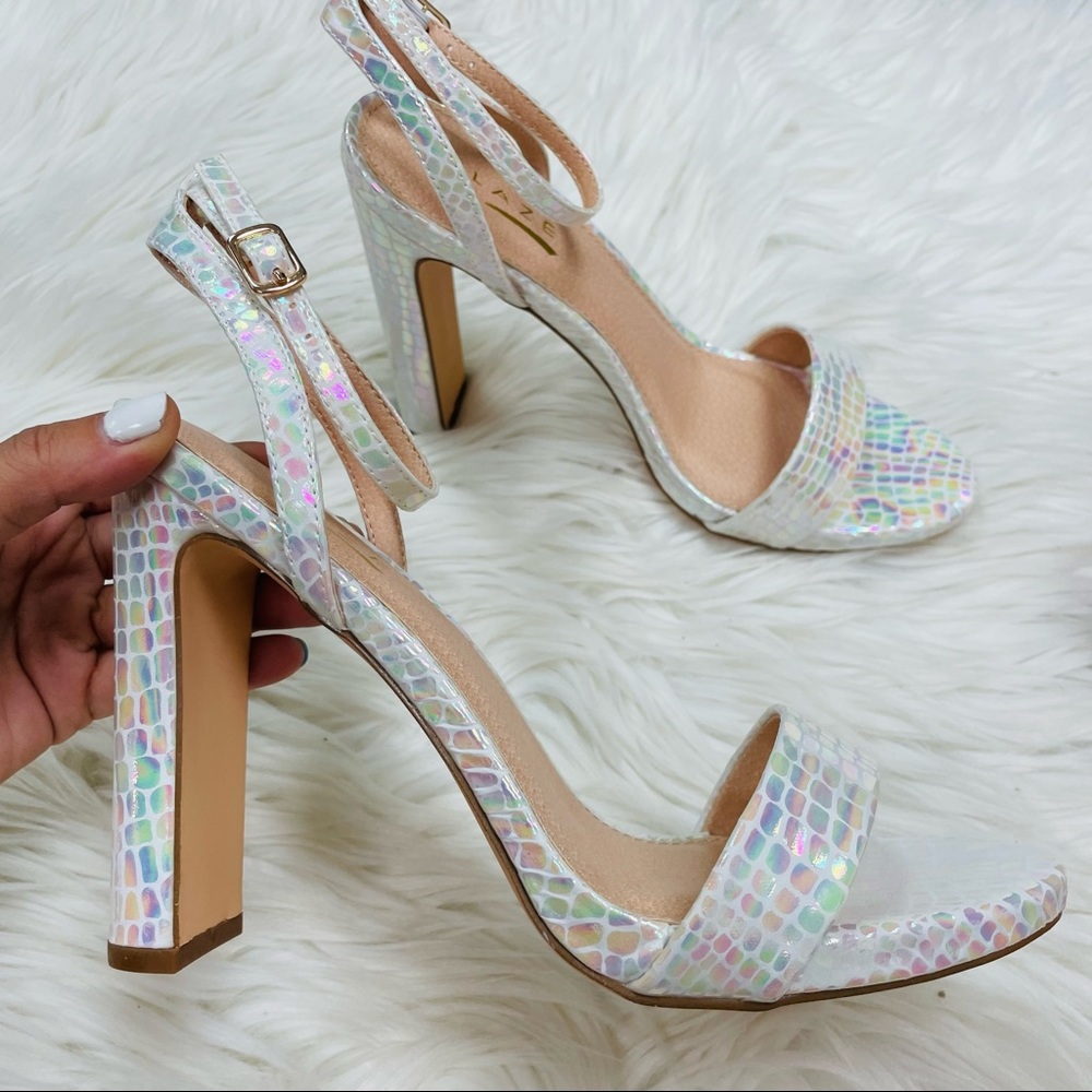 White snake iridescent heel - Picture 6 of 7